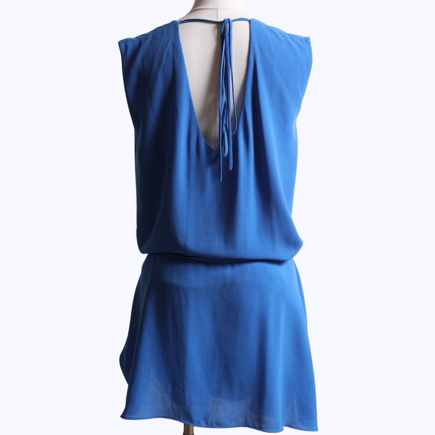 DIANE VON FURSTENBERG Blue Drop Waist Silk Dress