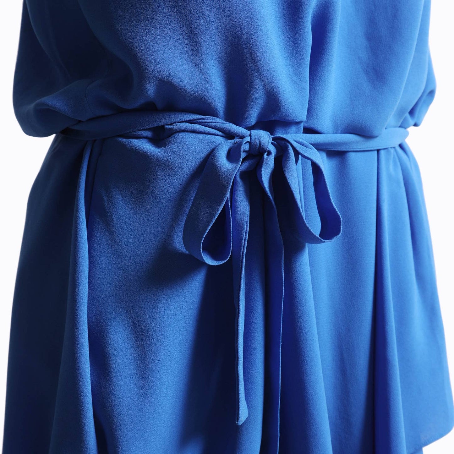 DIANE VON FURSTENBERG Blue Drop Waist Silk Dress