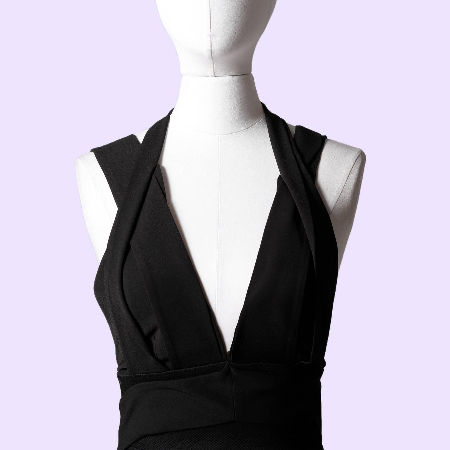 CAMILLA AND MARC Black with Open Back Sleeveless Mini Dress