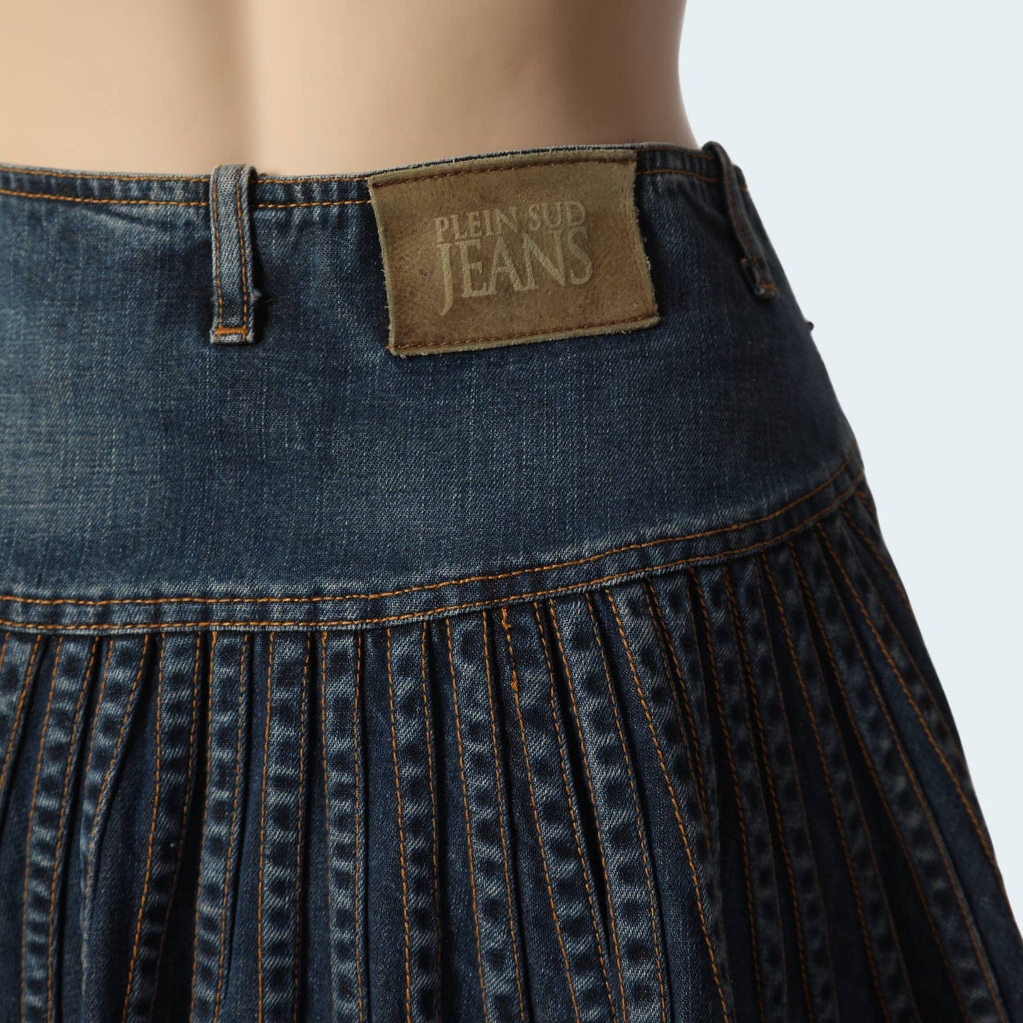 PLEIN SUD JEANS - Vintage Denim Pleated Skirt