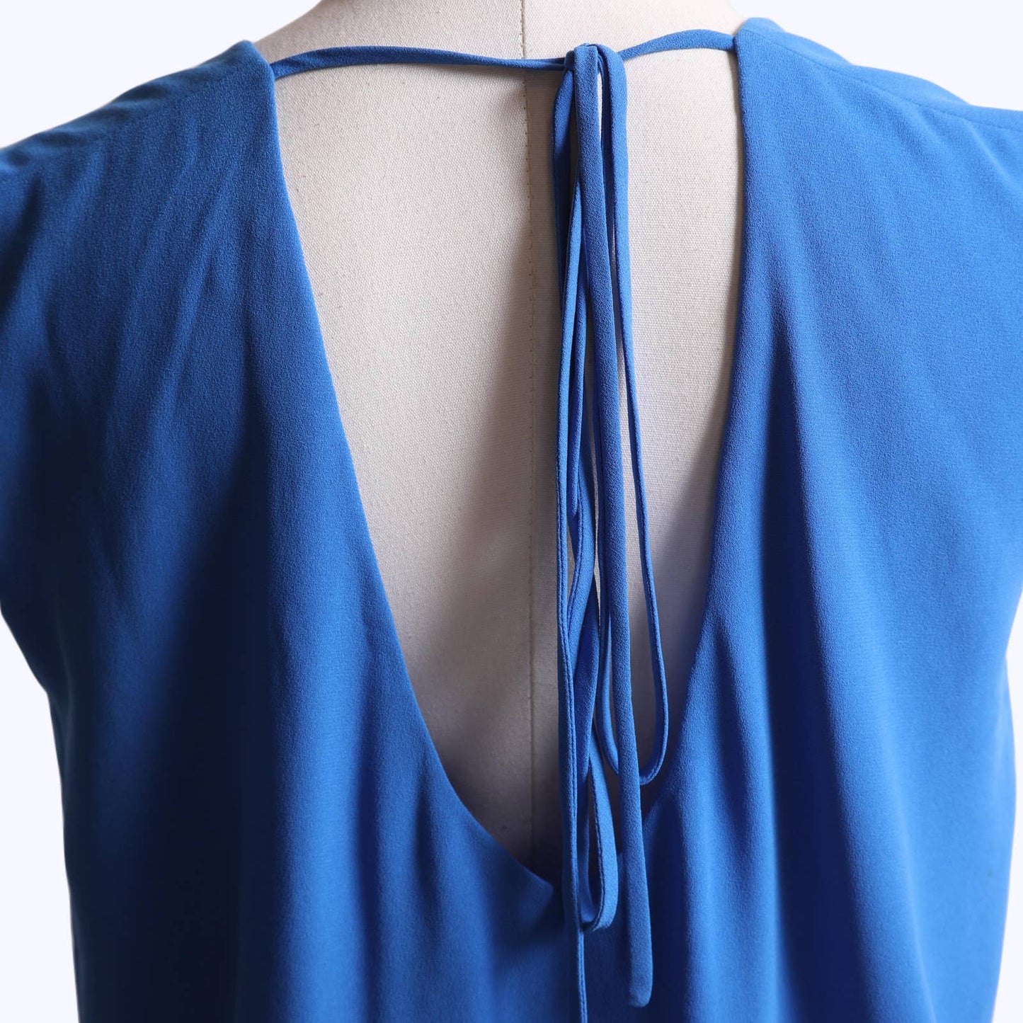 DIANE VON FURSTENBERG Blue Drop Waist Silk Dress