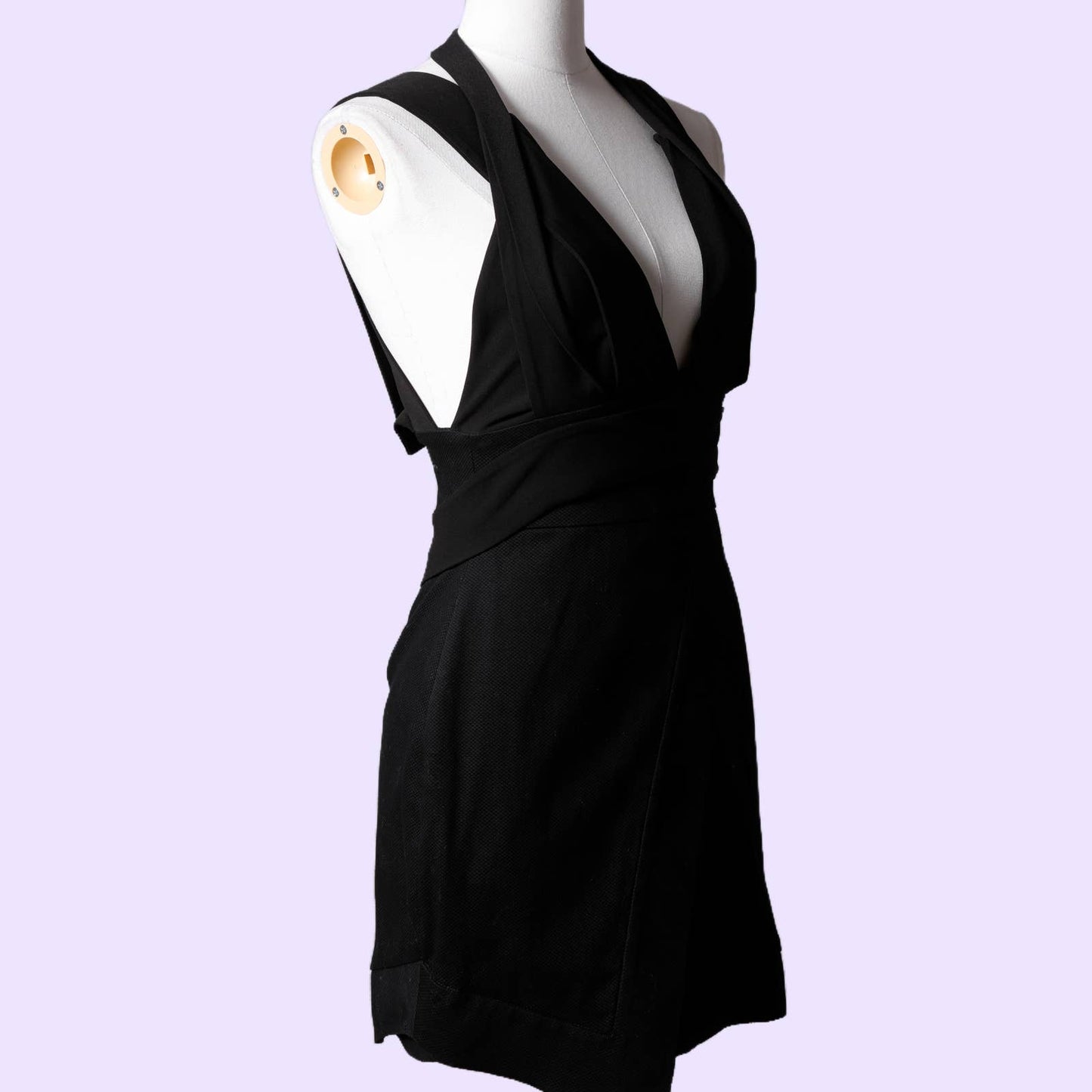 CAMILLA AND MARC Black with Open Back Sleeveless Mini Dress