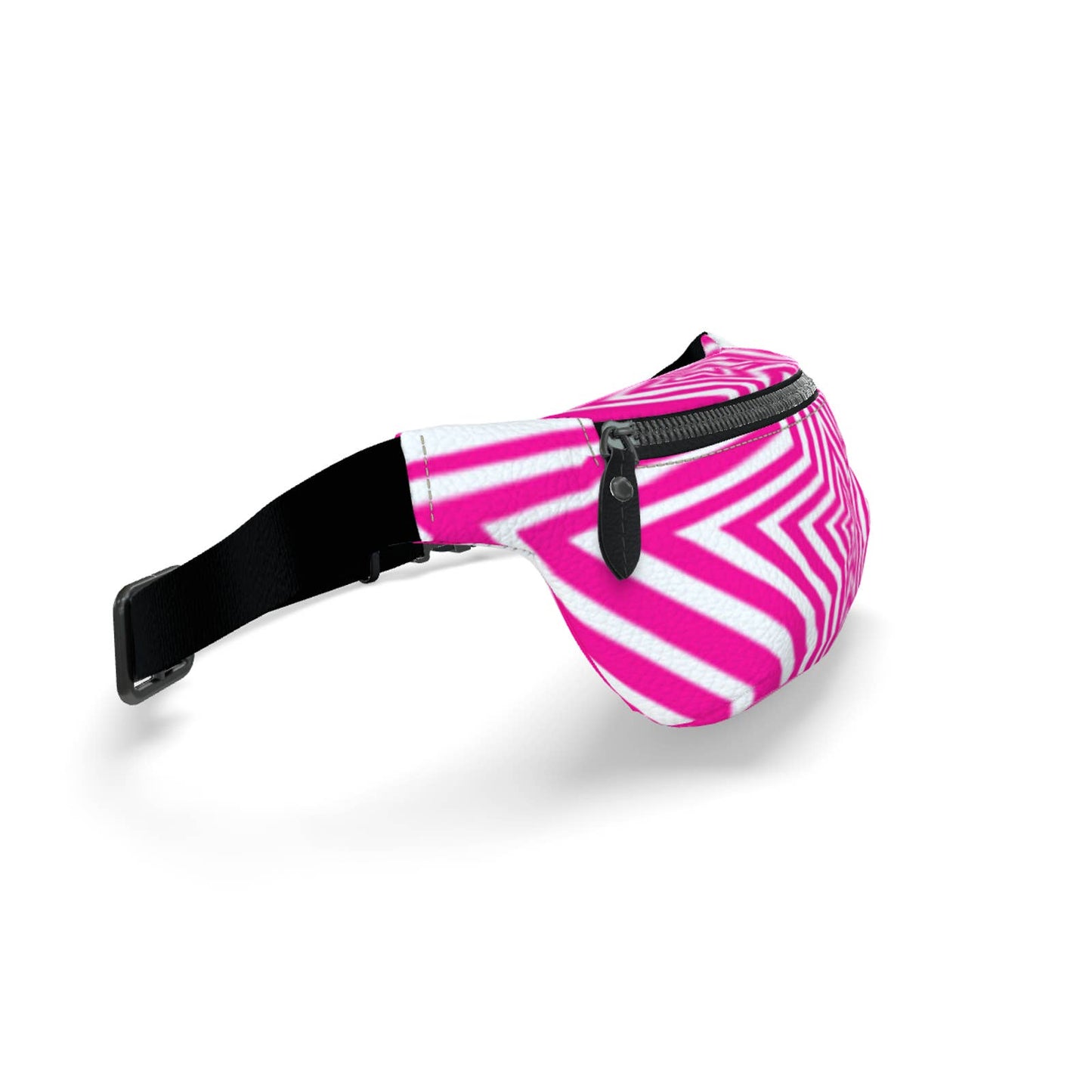 UNTITLED BOUTIQUE Pink and White Leather Star Fanny Pack - Limited Edition
