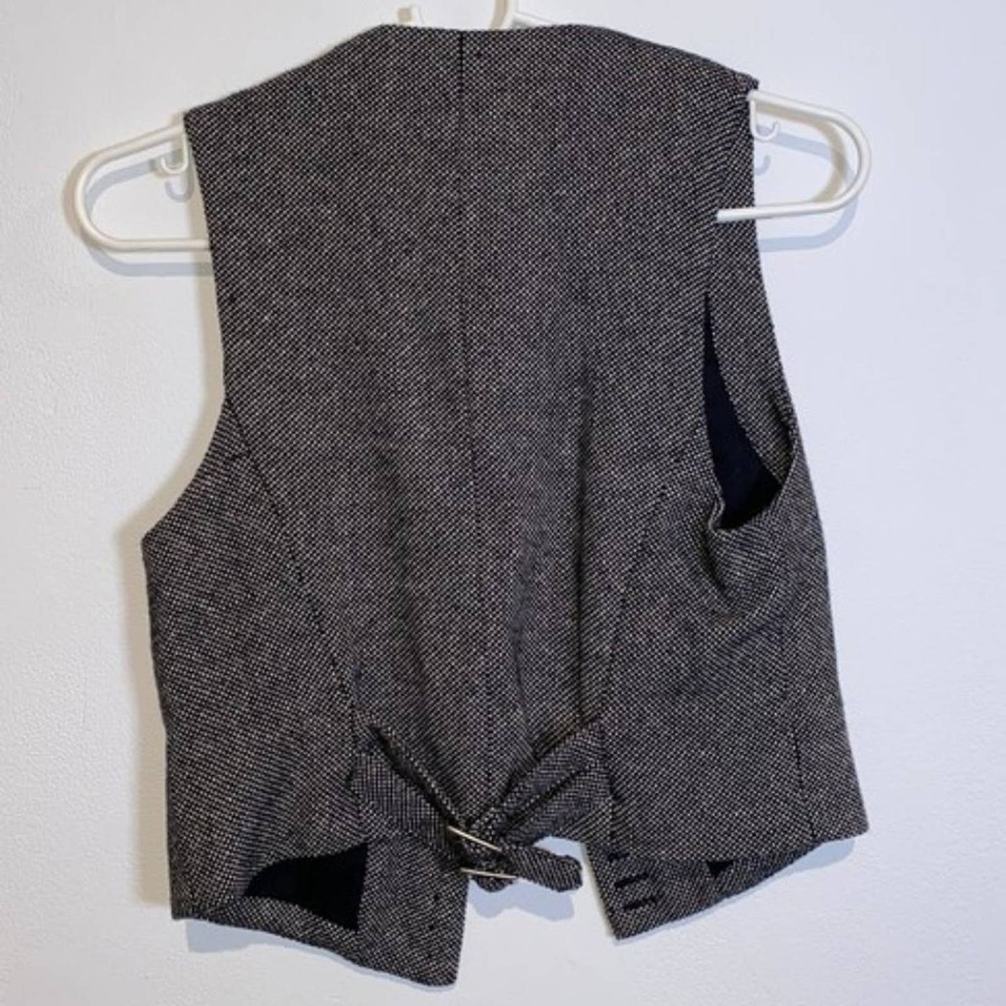KATE MOSS for TOPSHOP Grey Sleeveless Button Up Wool Vest