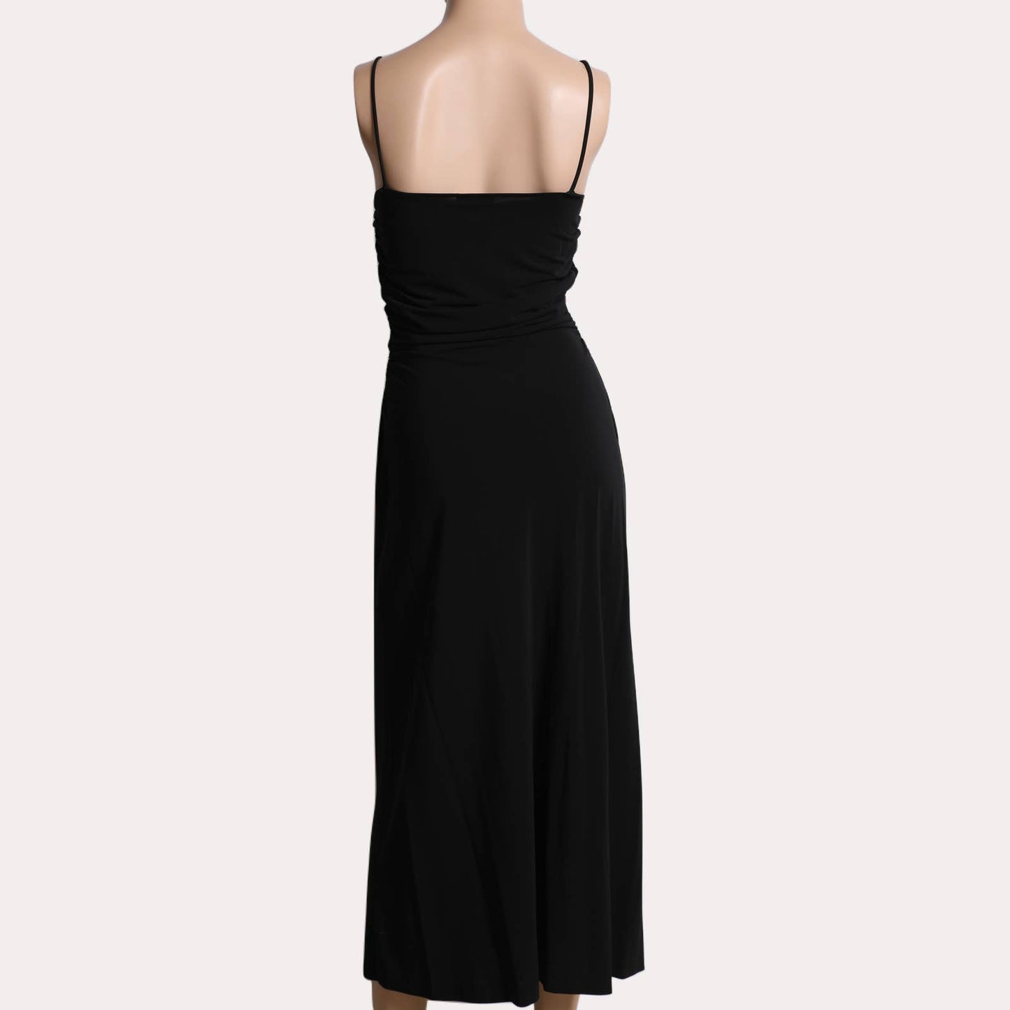 DIANE VON FURSTENBURG Black Wrap Sleeveless Vintage Midi Dress