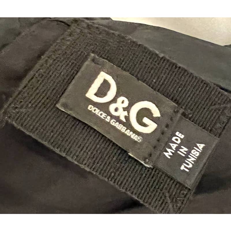 DOLCE & GABBANA Vintage Black Strapless Ruffled Dress