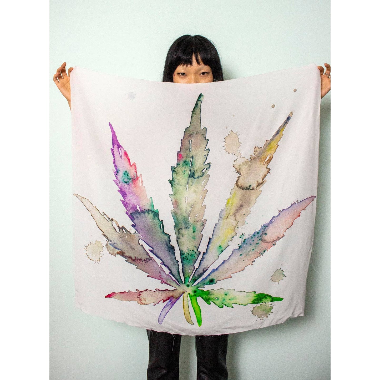 UNTITLED X FAHREN FEINGOLD "PRINCESS POT LEAF" Silk Scarf Limited Edition