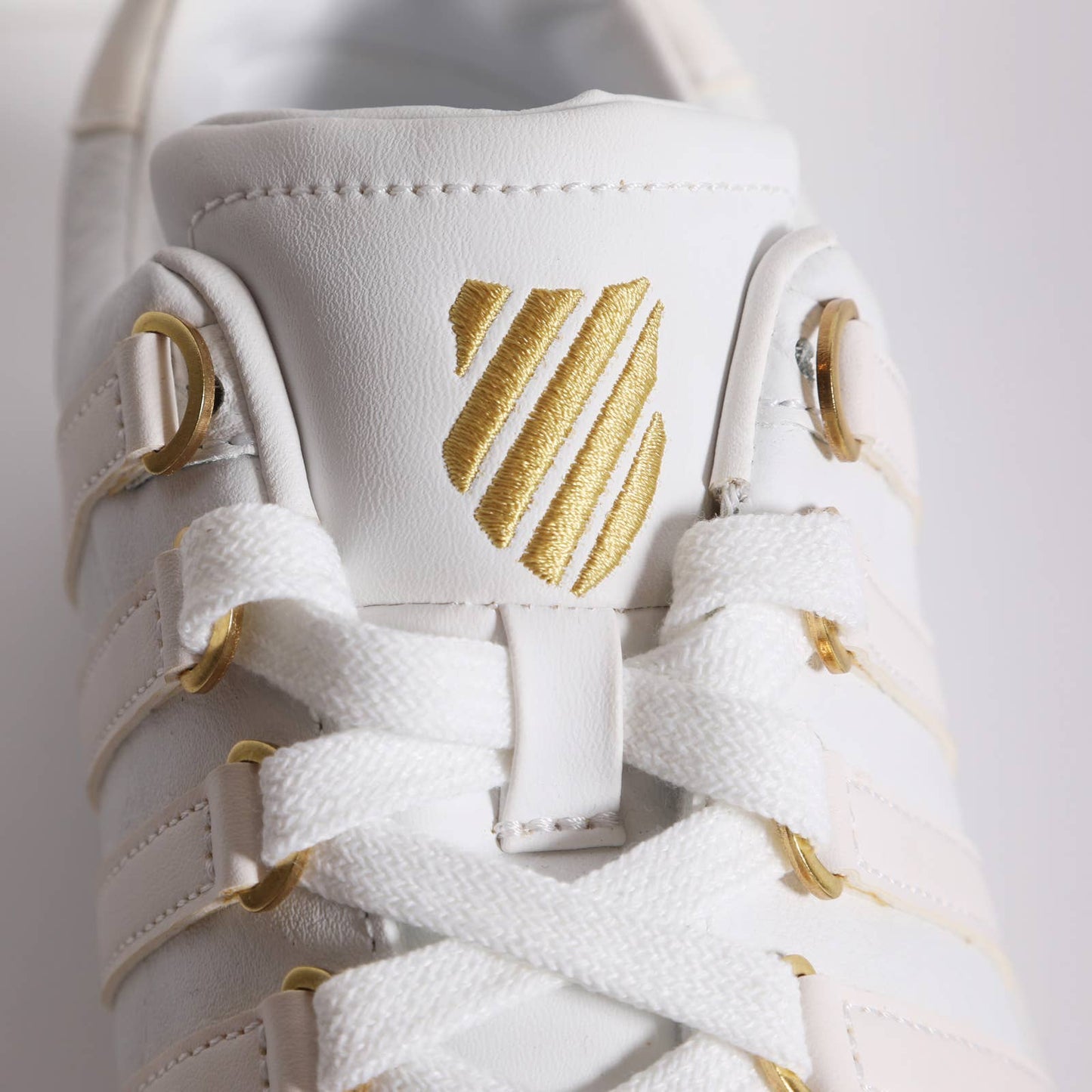 K-SWISS White Leather Sneakers 50th Anniversary Collection