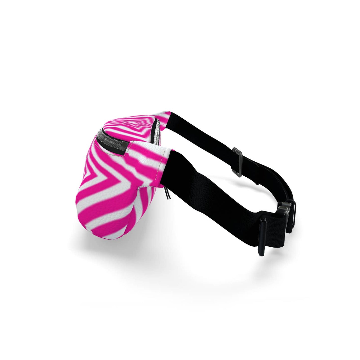 UNTITLED BOUTIQUE Pink and White Leather Star Fanny Pack - Limited Edition