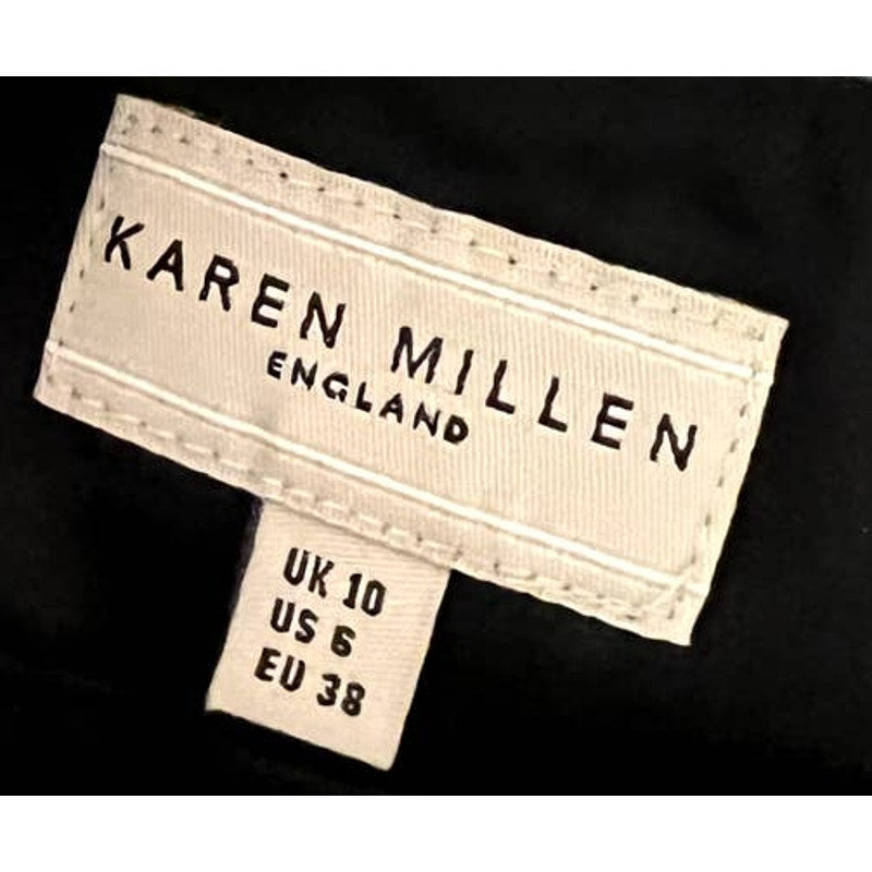 KAREN MILLEN Vintage Bronze and Black Metallic Patterned Skirt