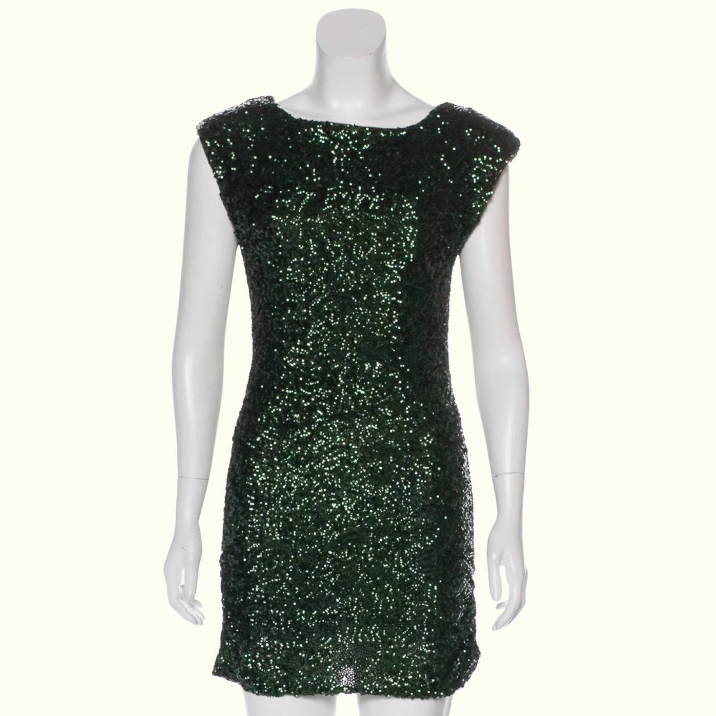 ALICE + OLIVIA Mini Green Sequin Dress