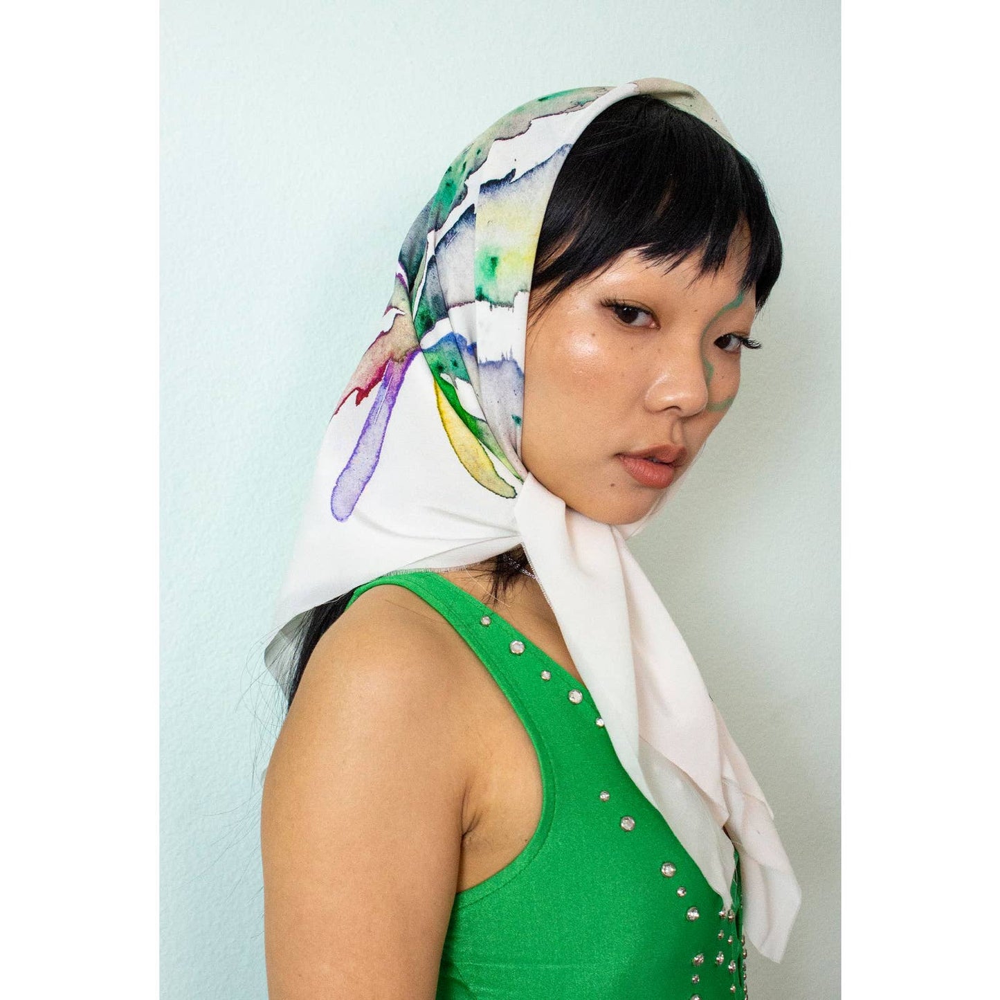UNTITLED X FAHREN FEINGOLD "PRINCESS POT LEAF" Silk Scarf Limited Edition