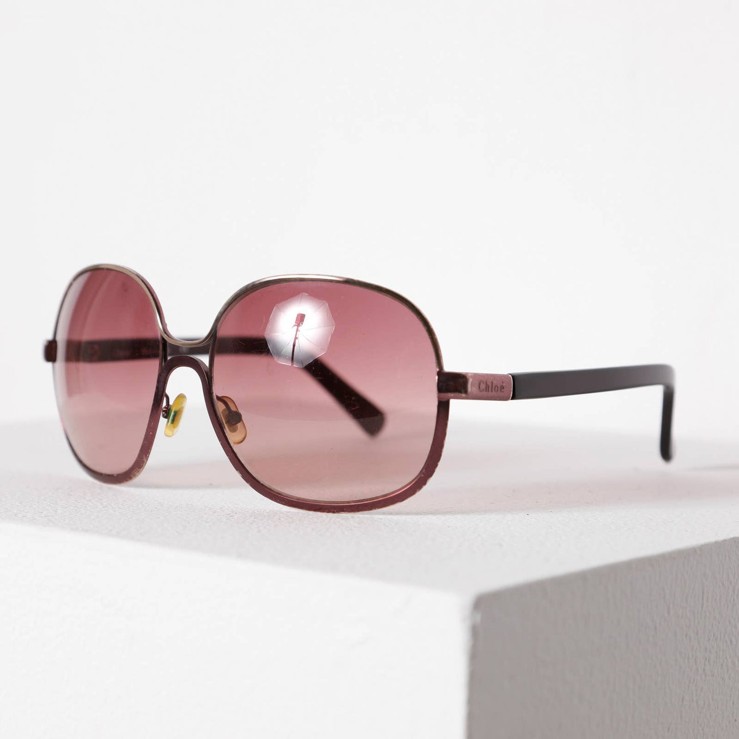 CHLOE Pink Tinted Round Sunglasses