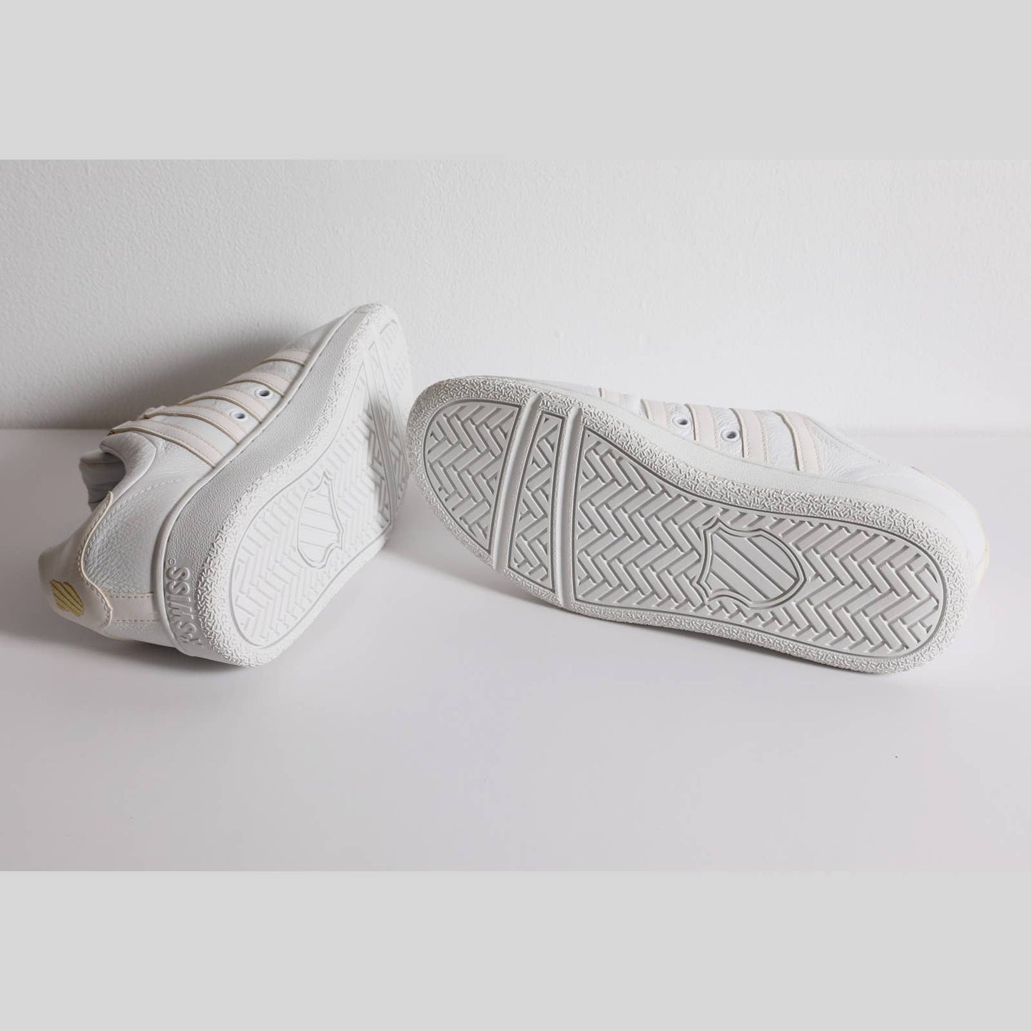 K-SWISS White Leather Sneakers 50th Anniversary Collection