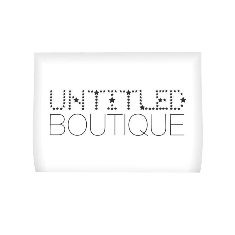 UNTITLED BOUTIQUE Pink and White Parachute Ripstop Stars Shopping Bag