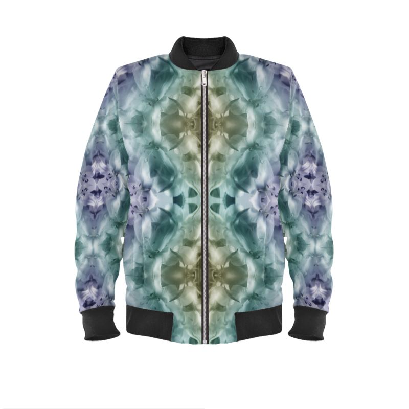UNTITLED x Indira Cesarine "Cascade of Lilies" Kaleidoscopic Bomber Jacket - Limited Edition