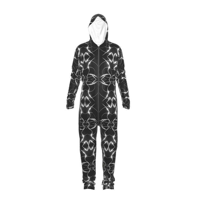 UNTITLED x Indira Cesarine "Lumière" Series Black and White Kaleidoscopic Hazmat Suit - Limited Edition