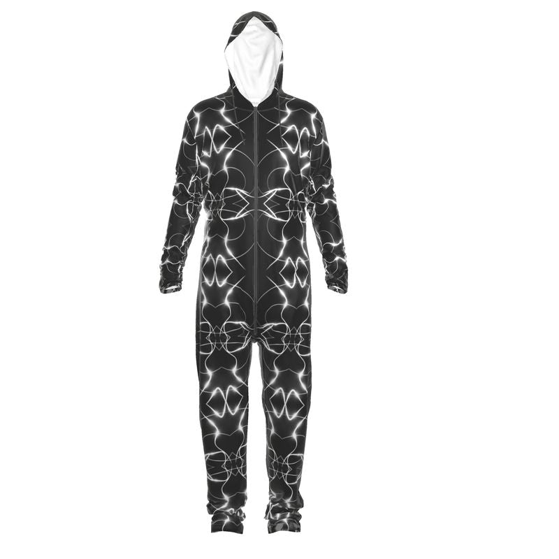 UNTITLED x Indira Cesarine "Lumière" Series Black and White Kaleidoscopic Hazmat Suit - Limited Edition