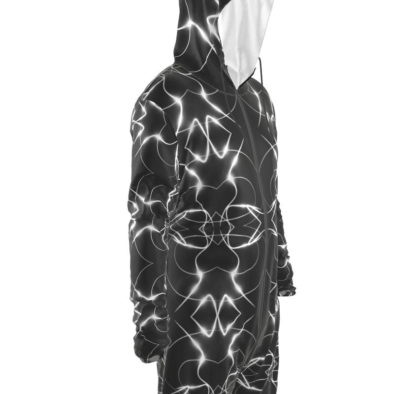 UNTITLED x Indira Cesarine "Lumière" Series Black and White Kaleidoscopic Hazmat Suit - Limited Edition