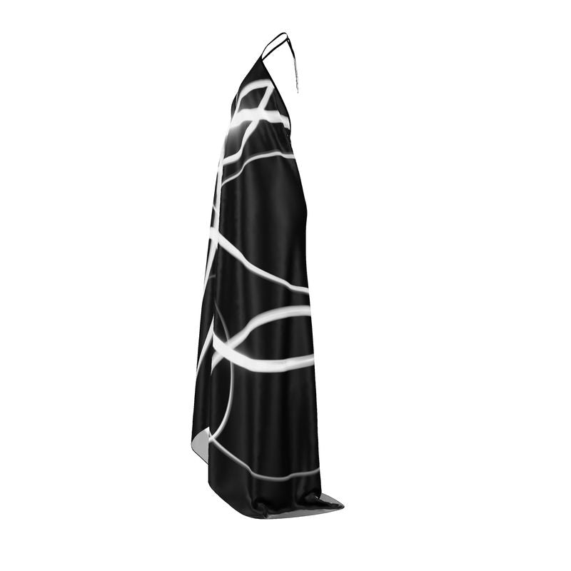 UNTITLED x Indira Cesarine "Lumière" Series Black and White Halterneck Backless Dress - Limited Edition