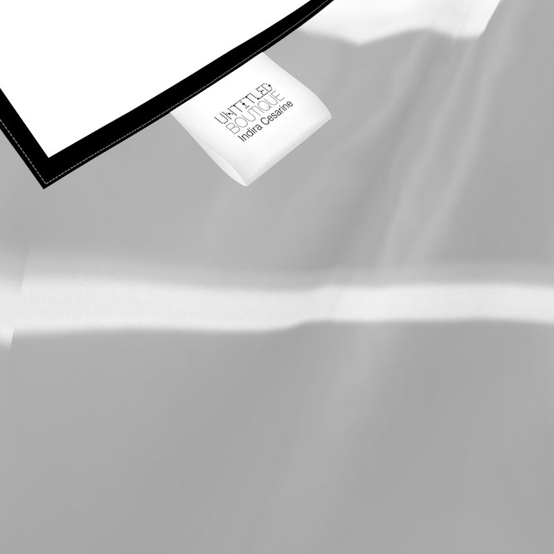 UNTITLED x Indira Cesarine "Lumière" Series Black and White Halterneck Backless Dress - Limited Edition