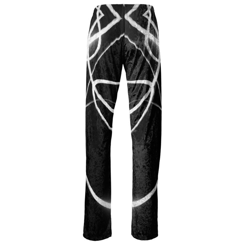 UNTITLED x Indira Cesarine "Lumière" Series Black and White Kaleidoscopic Womens Trousers - Limited Edition