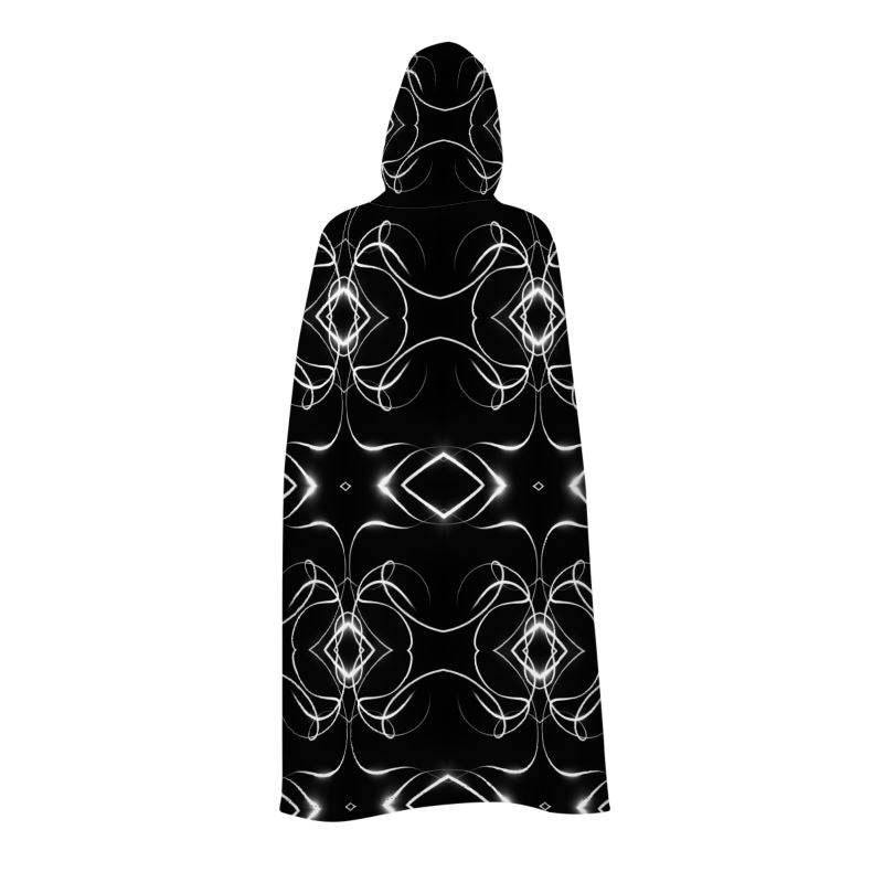 UNTITLED x Indira Cesarine "Lumière" Series Black and White Kaleidoscopic Pullover Rain Poncho - Limited Edition