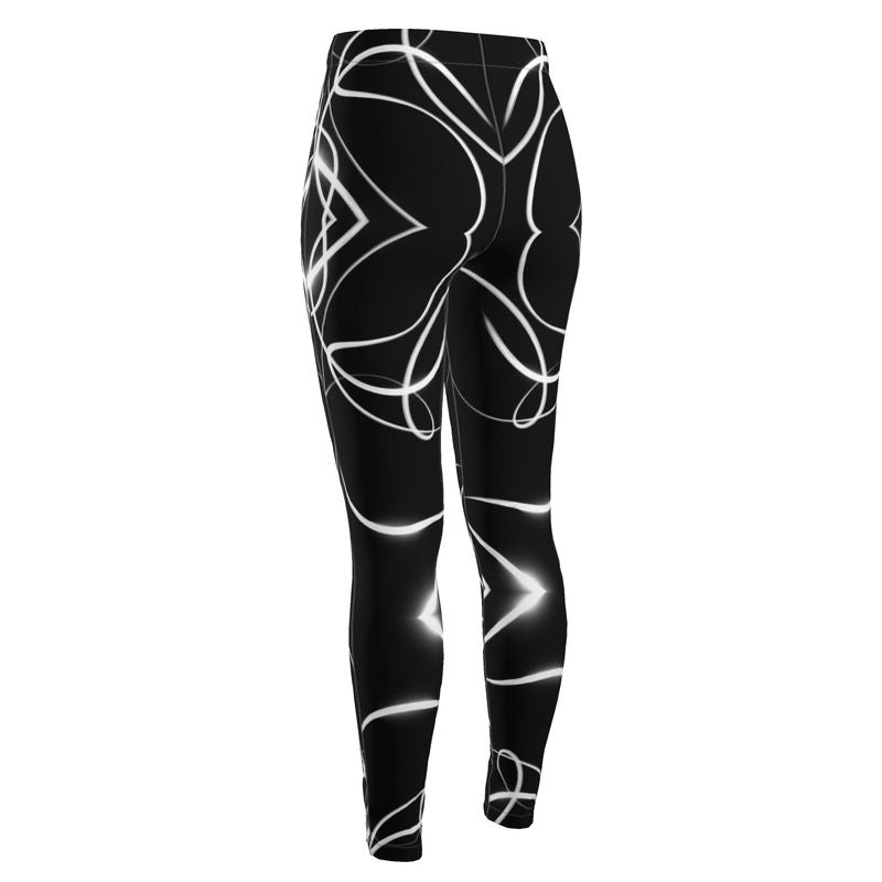 UNTITLED x Indira Cesarine "Lumière" Series Black and White Kaleidoscopic High Waisted Leggings - Limited Edition