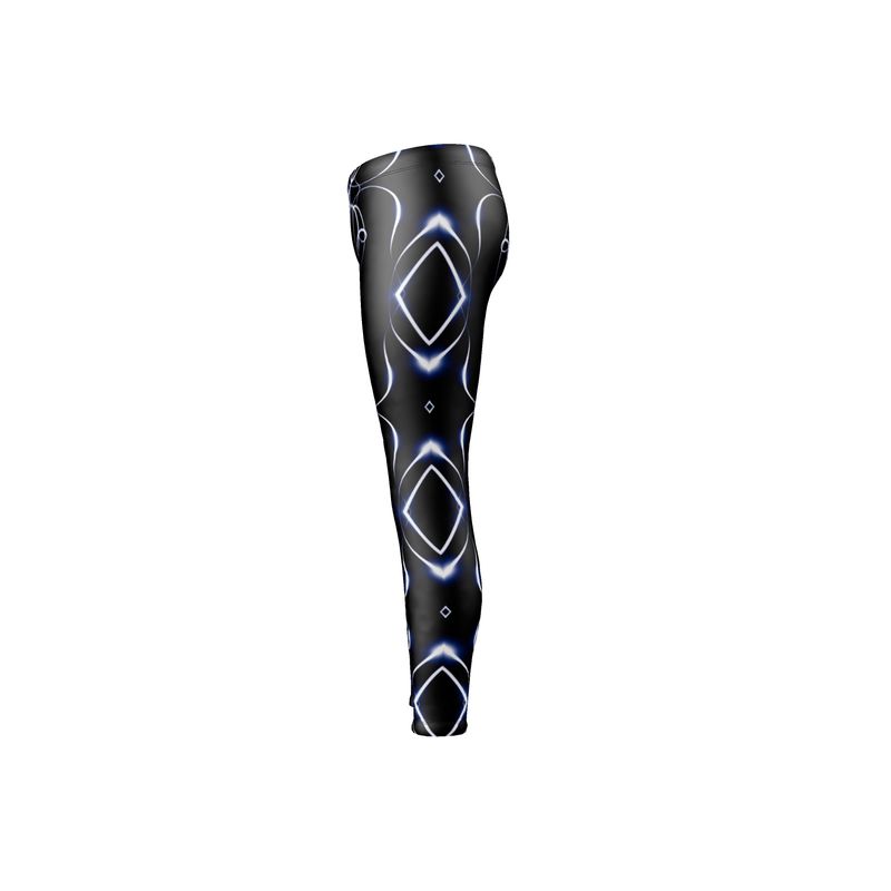 UNTITLED x Indira Cesarine "Lumière" Series Black and Blue Kaleidoscopic Leggings - Limited Edition