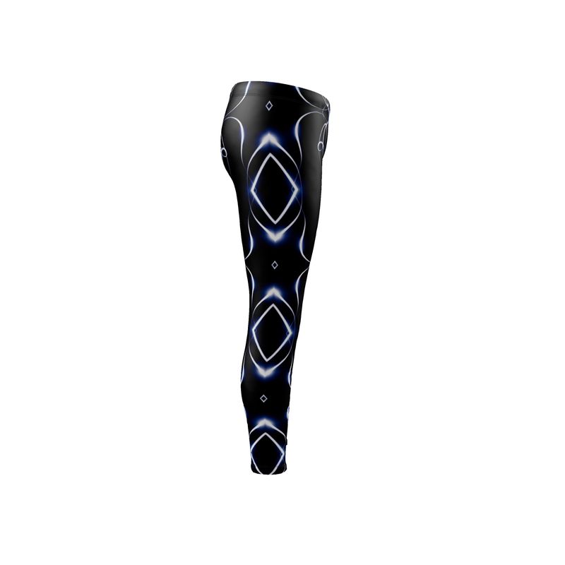 UNTITLED x Indira Cesarine "Lumière" Series Black and Blue Kaleidoscopic Leggings - Limited Edition
