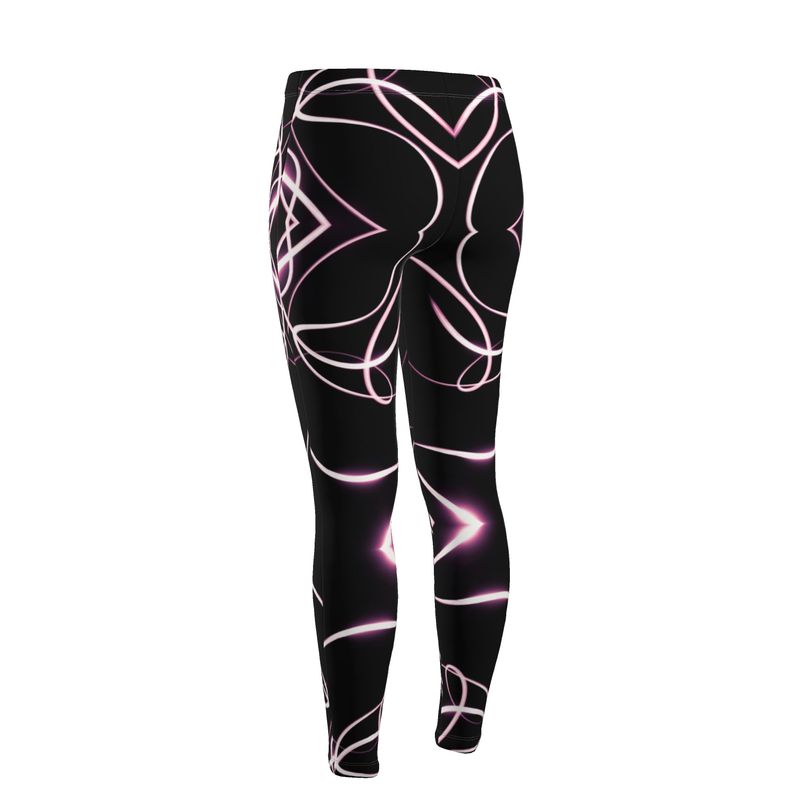 UNTITLED x Indira Cesarine "Lumière" Series Black and Pink Kaleidoscopic High Waisted Leggings - Limited Edition