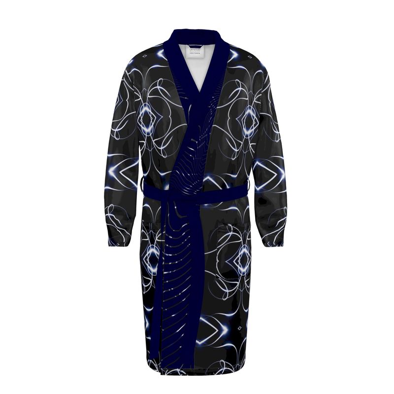 UNTITLED x Indira Cesarine "Lumière" Series Black and Blue Kaleidoscopic Lounging Robe - Limited Edition