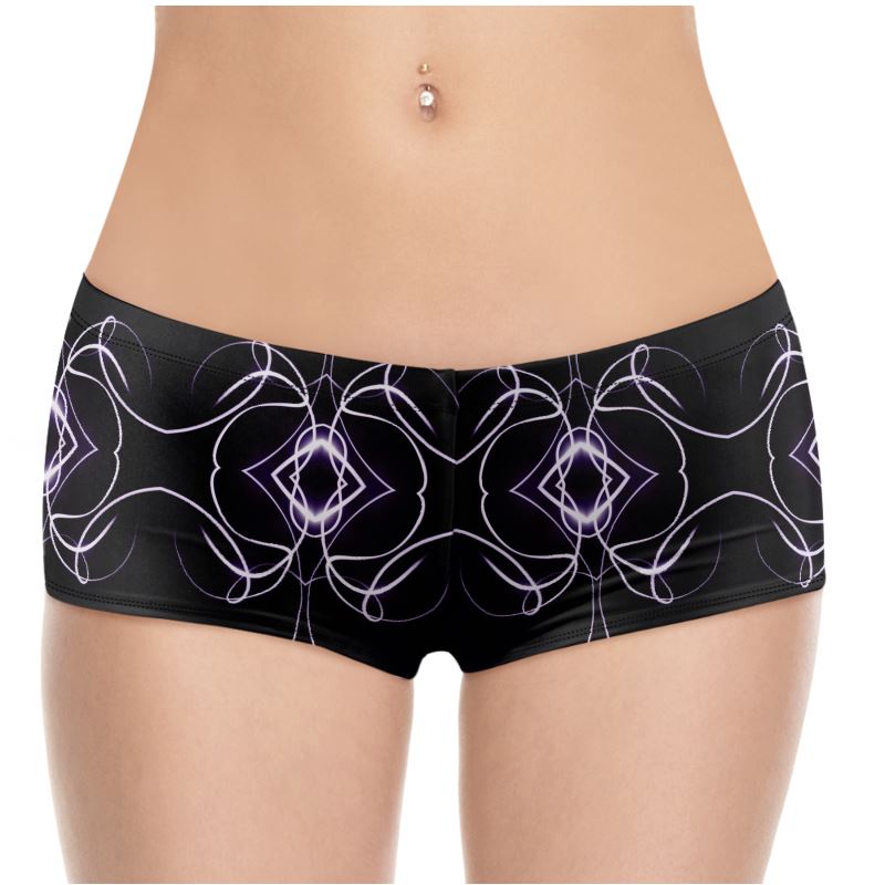 UNTITLED x Indira Cesarine "Lumière" Series Black and Violet Hot Pants - Limited Edition
