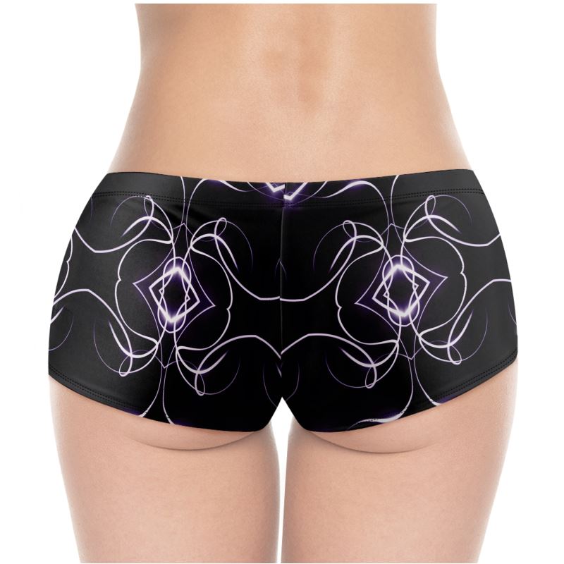 UNTITLED x Indira Cesarine "Lumière" Series Black and Violet Hot Pants - Limited Edition