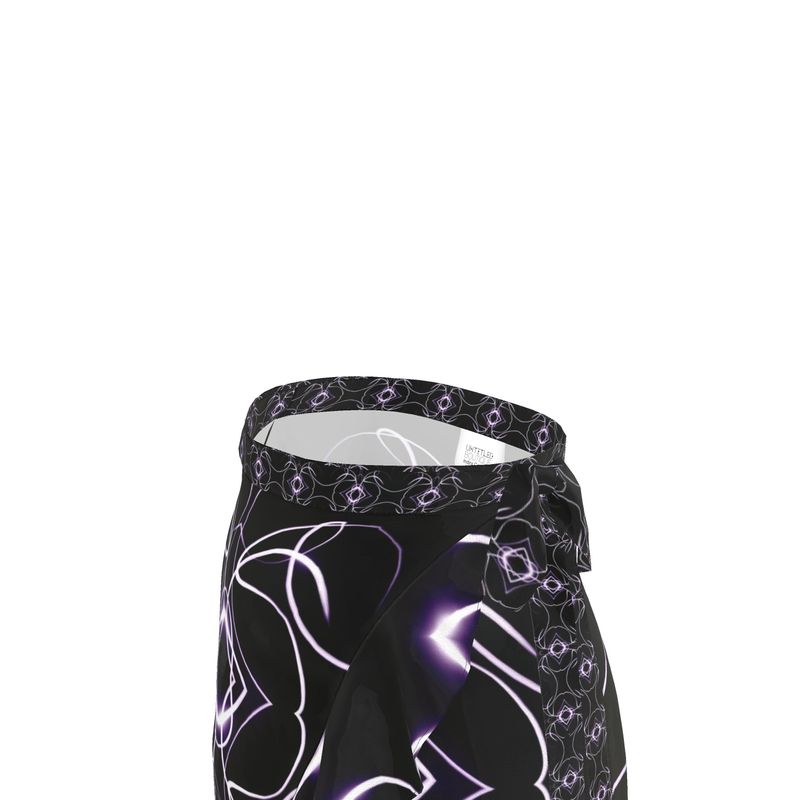 UNTITLED x Indira Cesarine "Lumière" Series Black and Violet Kaleidoscopic Flounce Skirt - Limited Edition