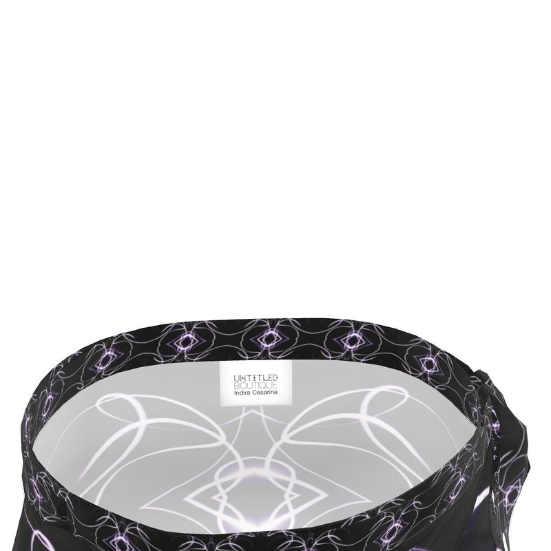 UNTITLED x Indira Cesarine "Lumière" Series Black and Violet Kaleidoscopic Flounce Skirt - Limited Edition