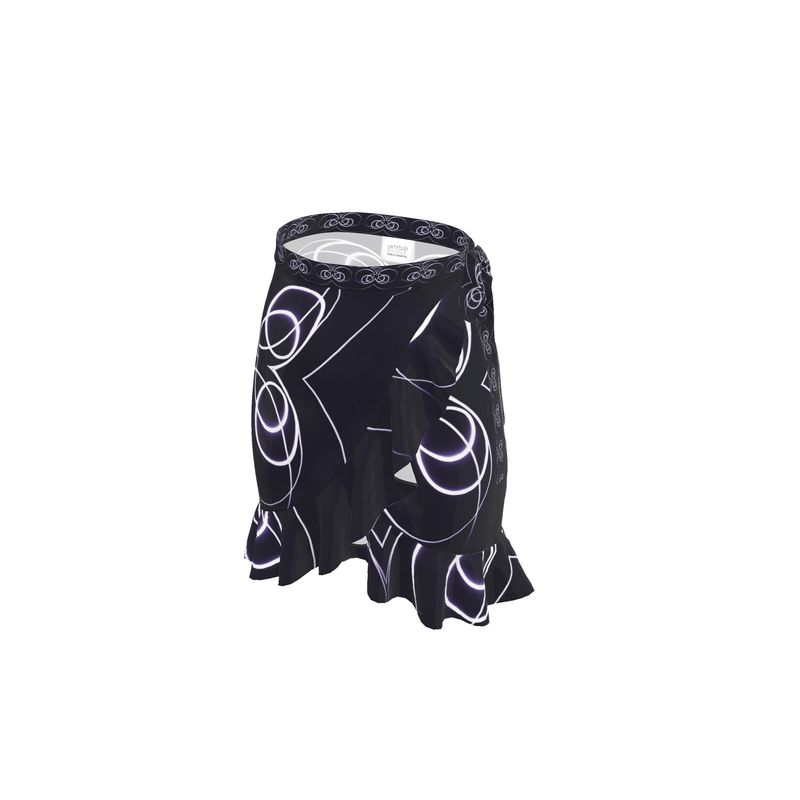 UNTITLED x Indira Cesarine "Lumière" Series Black and Violet Circle Flounce Skirt - Limited Edition