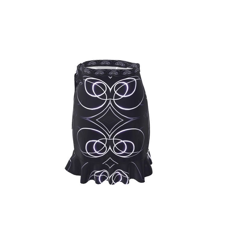 UNTITLED x Indira Cesarine "Lumière" Series Black and Violet Circle Flounce Skirt - Limited Edition