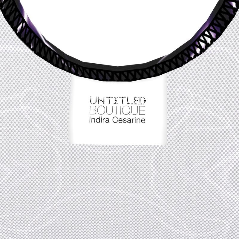 UNTITLED x Indira Cesarine "Lumière" Series Black and Violet Kaleidoscopic Swimsuit - Limited Edition