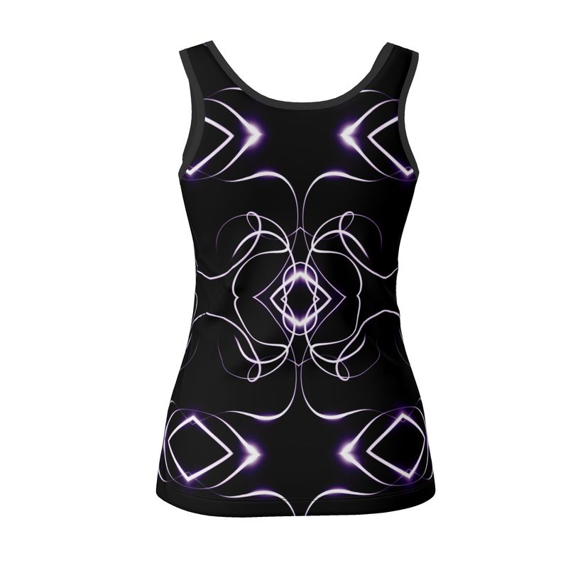 UNTITLED x Indira Cesarine "Lumière" Series Black and Violet Kaleidoscopic Tank Top - Limited Edition