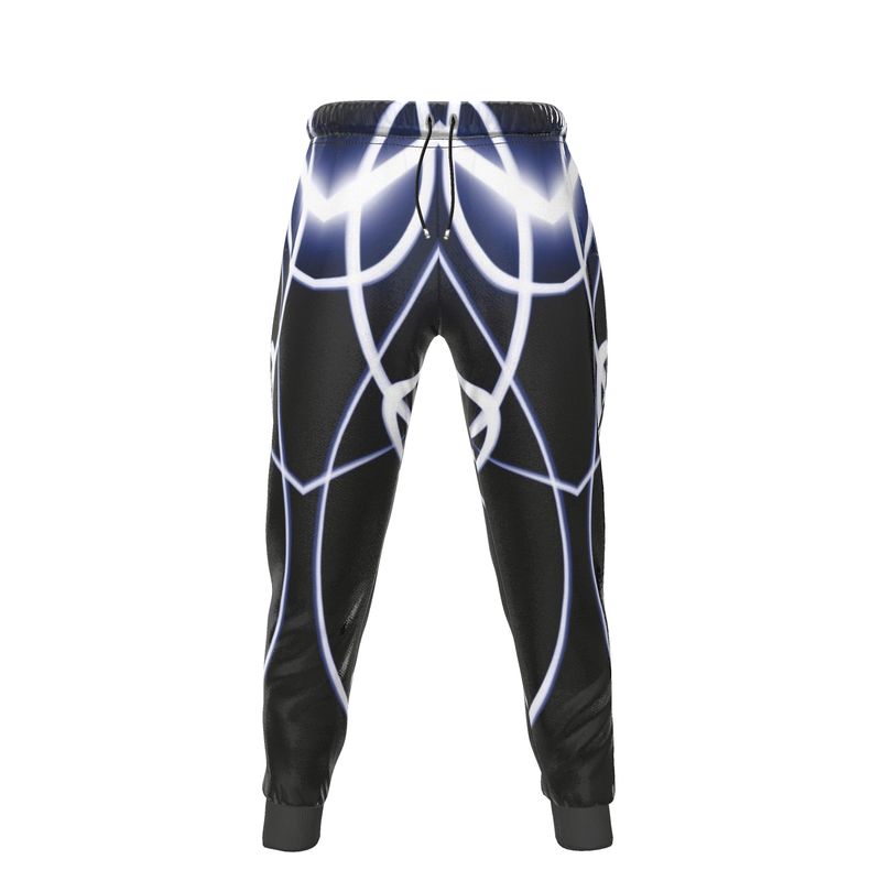 UNTITLED x Indira Cesarine "Lumière" Series Black and Blue Kaleidoscopic Tracksuit Bottoms - Limited Edition