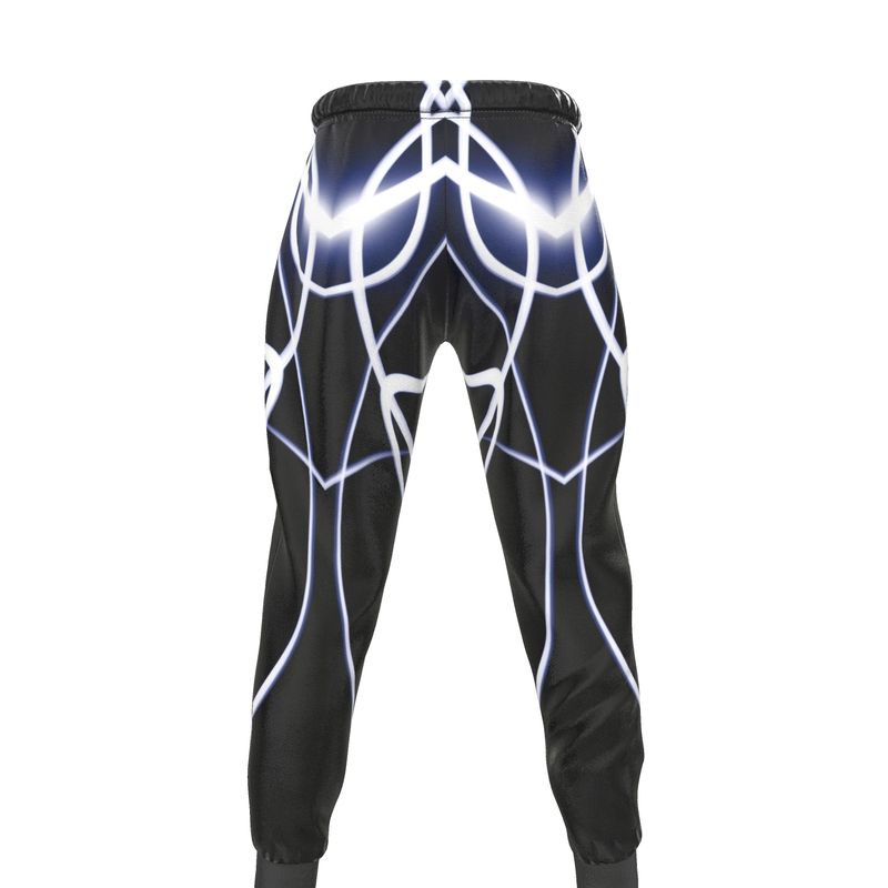 UNTITLED x Indira Cesarine "Lumière" Series Black and Blue Kaleidoscopic Tracksuit Bottoms - Limited Edition