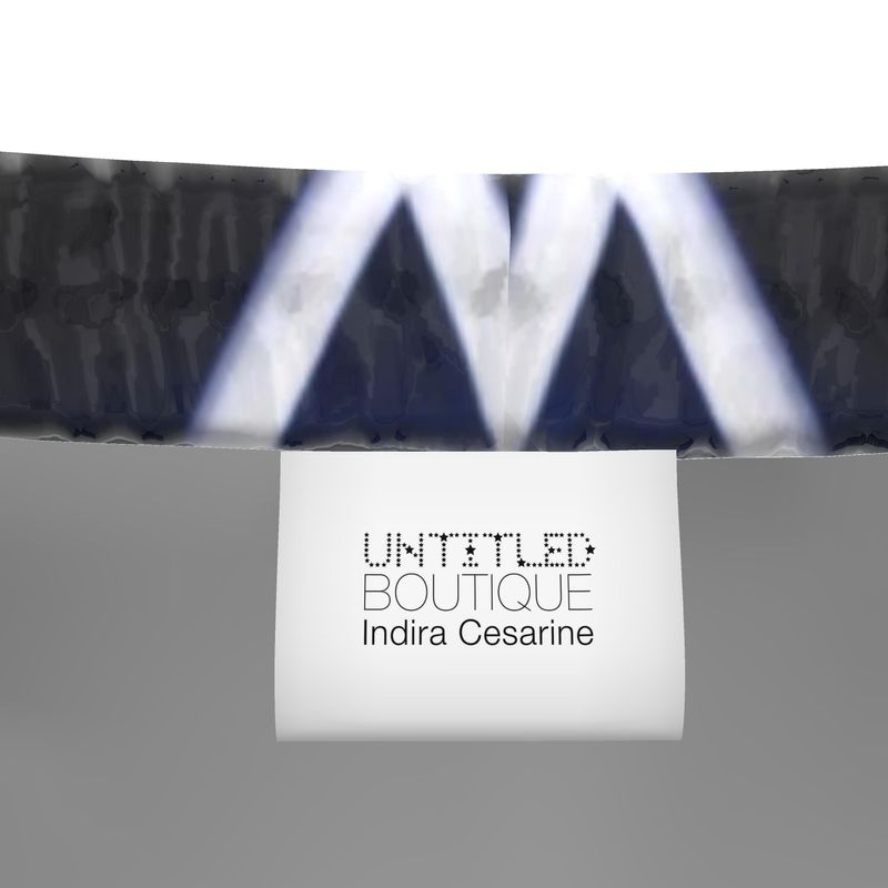 UNTITLED x Indira Cesarine "Lumière" Series Black and Blue Kaleidoscopic Tracksuit Bottoms - Limited Edition