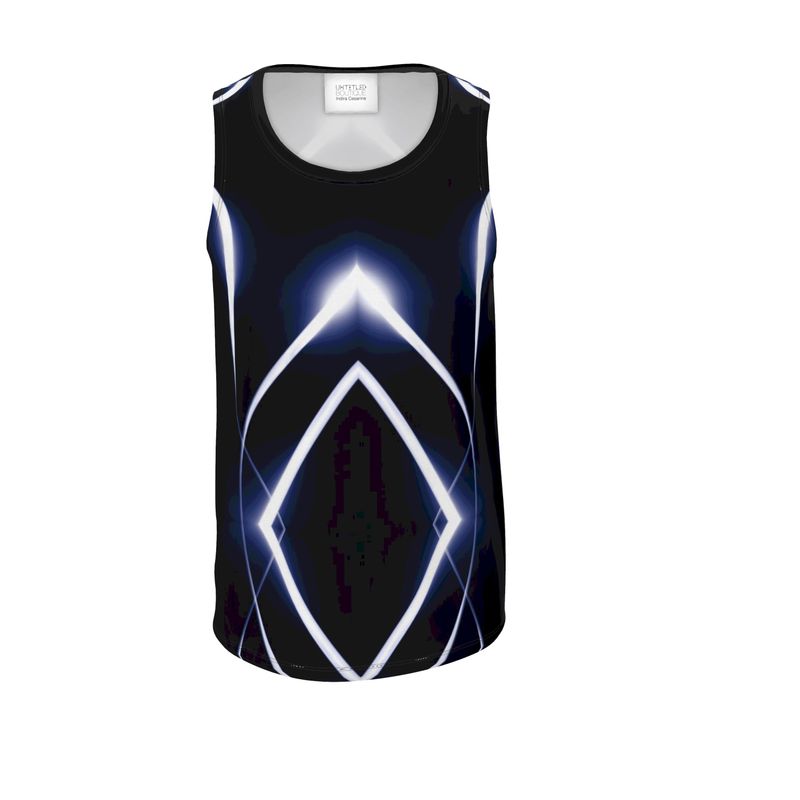 UNTITLED x Indira Cesarine "Lumière" Series Black and Blue Cut and Sew Tank Top - Limited Edition