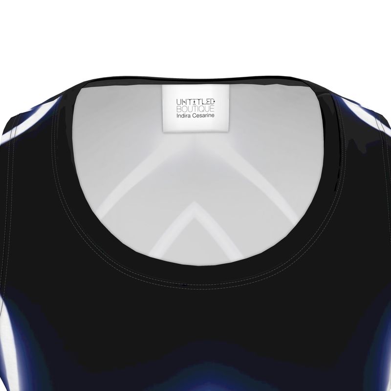 UNTITLED x Indira Cesarine "Lumière" Series Black and Blue Cut and Sew Tank Top - Limited Edition