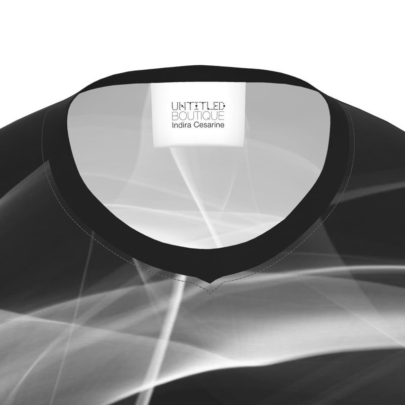 UNTITLED x Indira Cesarine "Lumière" Series Black and White Mens Smoke T-Shirt - Limited Edition