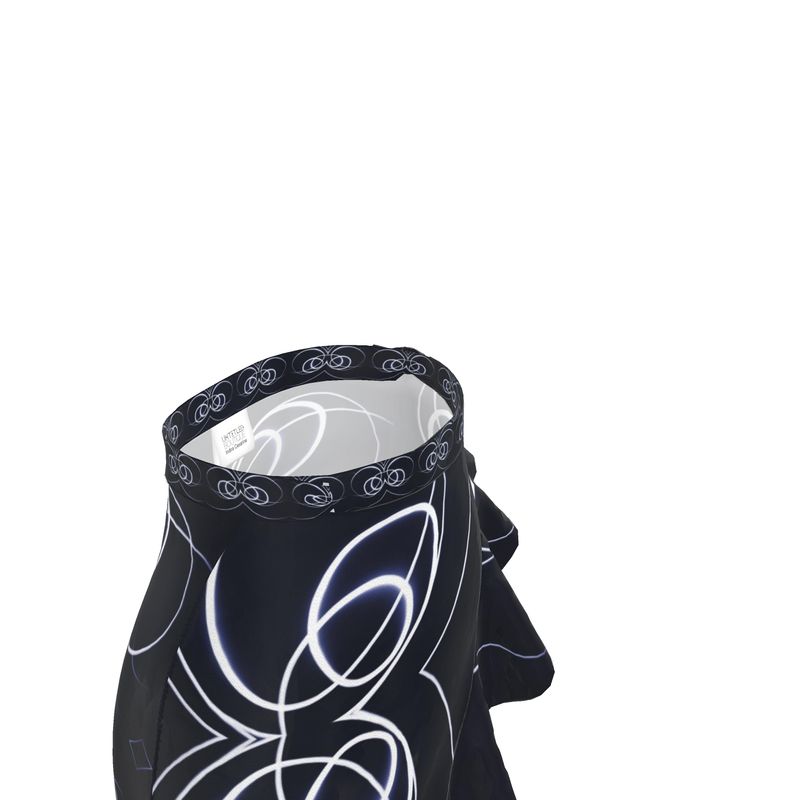 UNTITLED x Indira Cesarine "Lumière" Series Black and Blue Kaleidoscopic Flounce Skirt - Limited Edition