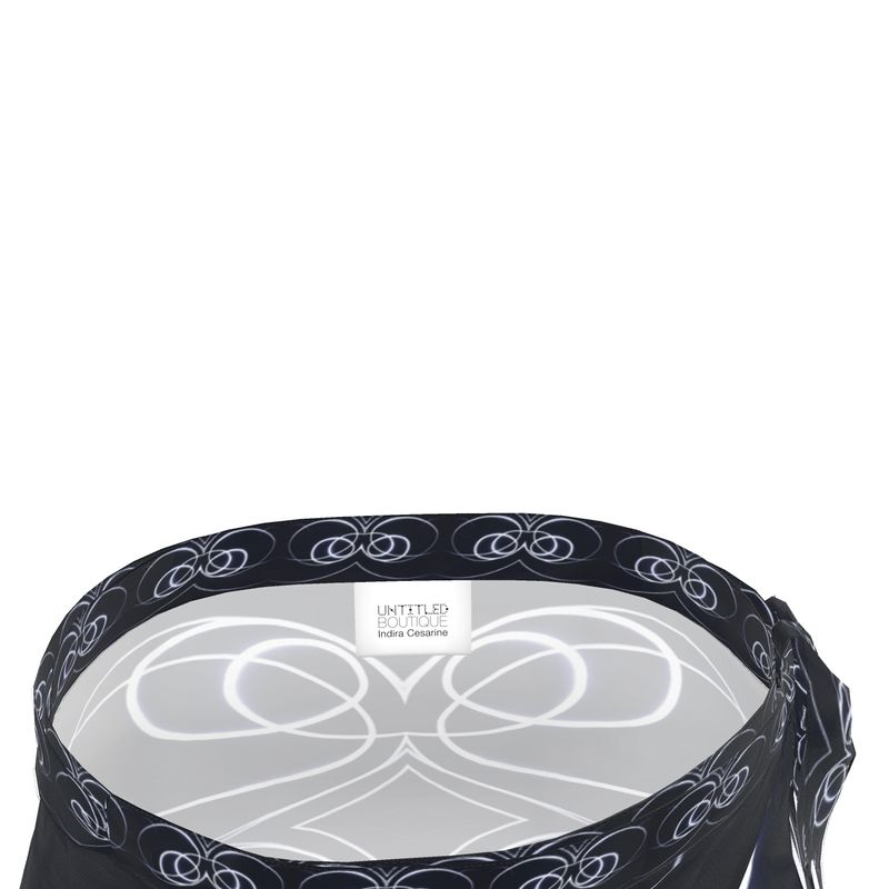 UNTITLED x Indira Cesarine "Lumière" Series Black and Blue Kaleidoscopic Flounce Skirt - Limited Edition