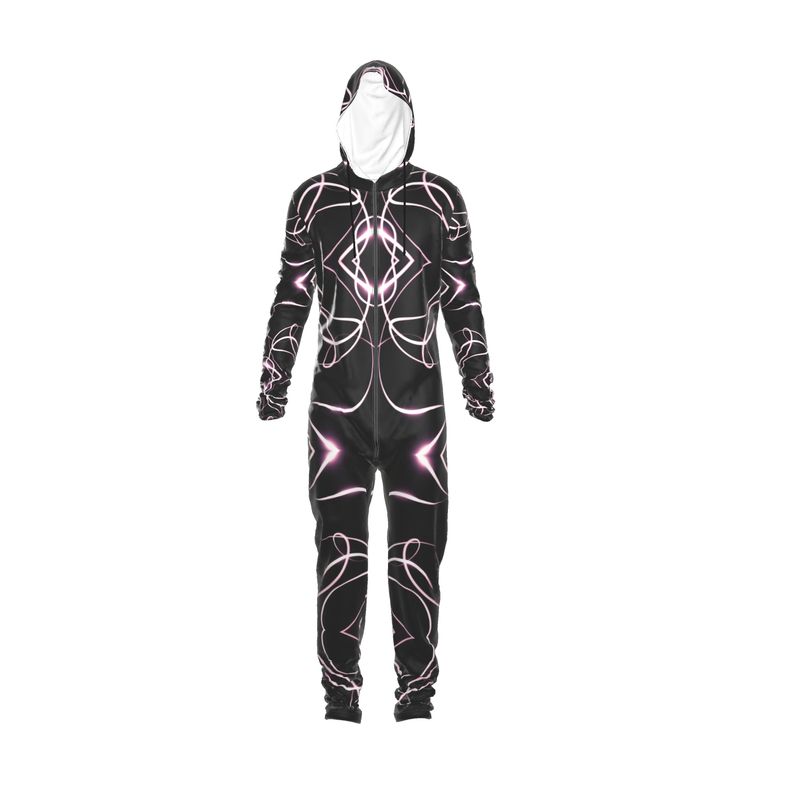 UNTITLED x Indira Cesarine "Lumière" Series Black and Pink Kaleidoscopic Hazmat Jumpsuit - Limited Edition
