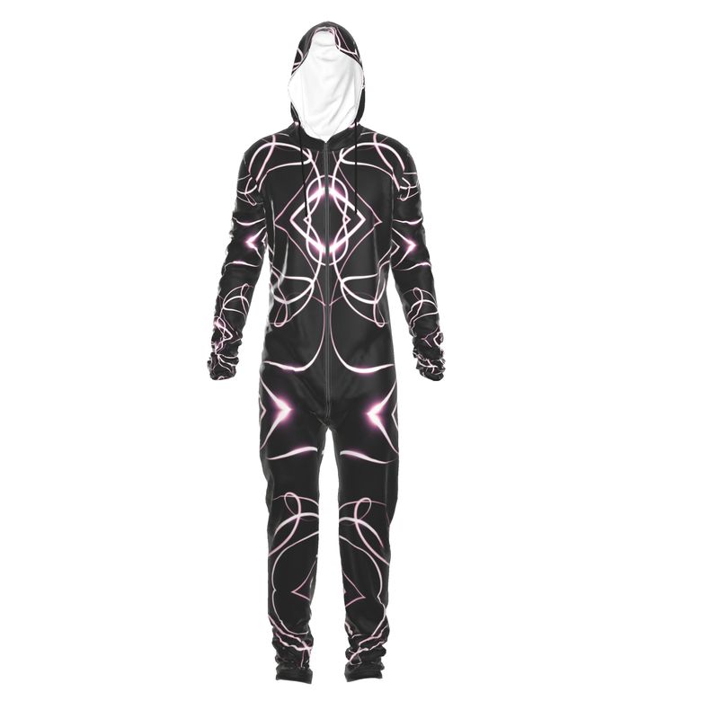 UNTITLED x Indira Cesarine "Lumière" Series Black and Pink Kaleidoscopic Hazmat Jumpsuit - Limited Edition